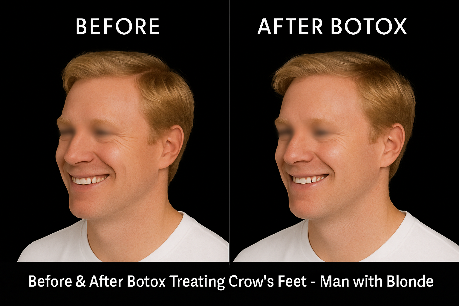 Before and after Botox treatment for Michael T.